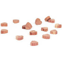 Set von 15 mottenabwehrenden Zedernholz-Herzen für Schubladen