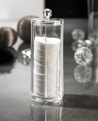 Wattepad-Spender mit Deckel - Transparent