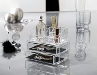 2 Schmuck und Make-up Schubladen-Organizer - Transparent