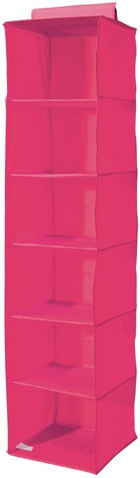 Kleidungs-Organizer mit 6 Fächern - Pink