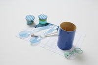 Großer Bambus-Utensilien Halter - Indigoblau