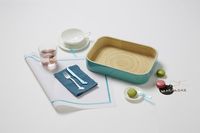 Bambustablett - Aquamarin