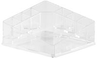 Quadratischer Make-up- und Schmuck-Organizer - Transparent