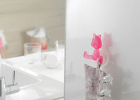 "Lustige Katze" Selbsthaftender Haken - Pink