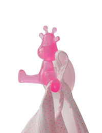 "Lustige Giraffe" Selbsthaftender Haken - Pink