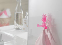 "Lustige Giraffe" Selbsthaftender Haken - Pink