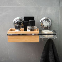 Bestlock Selbsthaftende Aufbewahrungsregal mit Seifenschale - Bamboo