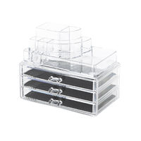 Großer Schmuck und Make-up Organizer mit 3 Schubläden - Transparent