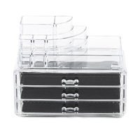 Großer Schmuck und Make-up Organizer mit 3 Schubläden - Transparent