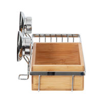 Bestlock Selbsthaftende Aufbewahrungsregal mit Seifenschale - Bamboo