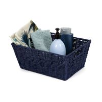 "Etna" Geflochtener Ablagekorb - Marineblau