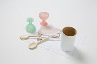 Großer Bambus-Utensilien Halter - Weiß