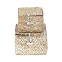 Set aus 2 "Tresor" Seegras-Aufbewahrungskörben - Beige