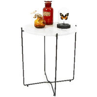 "Agneta" Weißer Marmor-Beistelltisch Kopenhagen