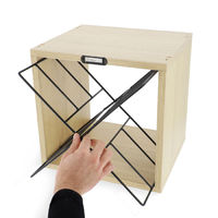 Set mit 6 Stapelbaren Quadratischen Weinregalen Kopenhagen