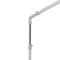 Garderobenstange mit Höhenverstellung in grau und silber