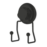 "Bestlock Black" Saugnapf Doppelhaken für die Montage an der Wand