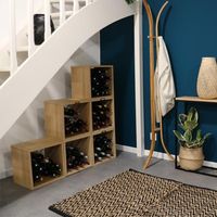 Set mit 6 Stapelbaren Quadratischen Weinregalen Kopenhagen